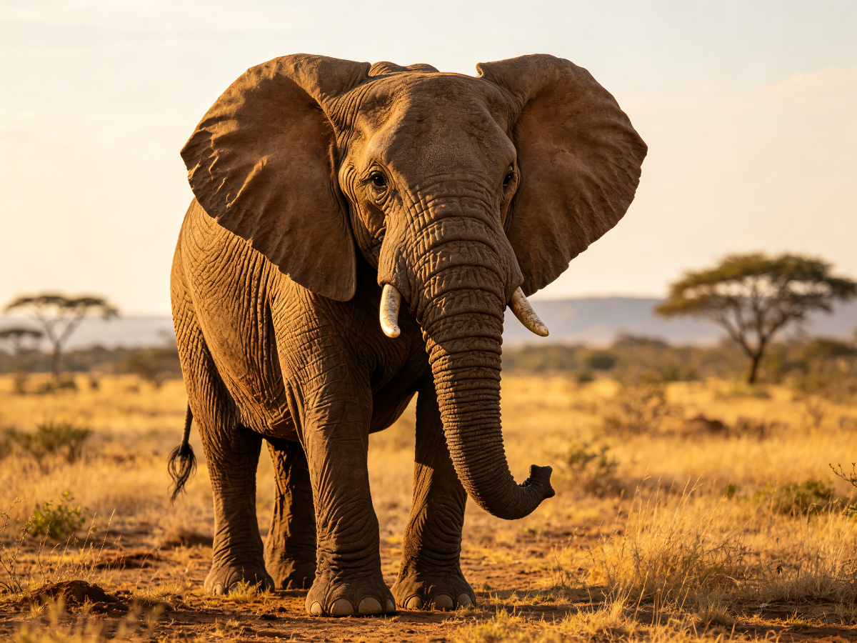 African Elephant — life-size animatronic animal model from SAGE