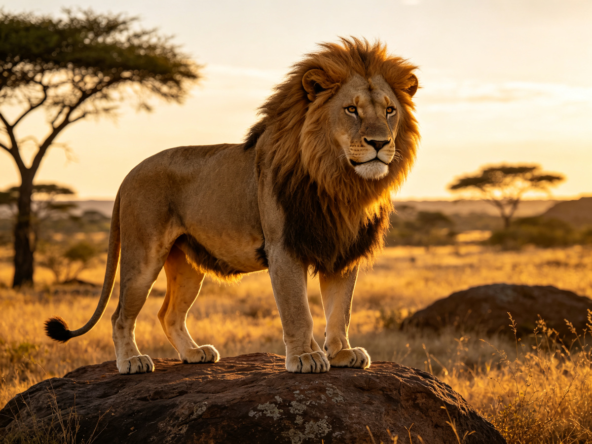 African Lion — life-size animatronic animal model from SAGE