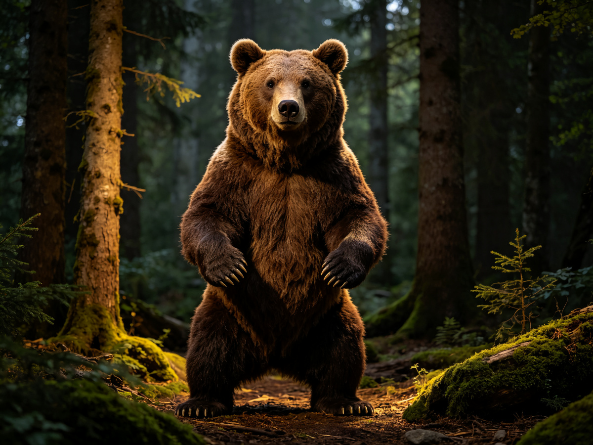 Brown Bear — life-size animatronic animal model from SAGE
