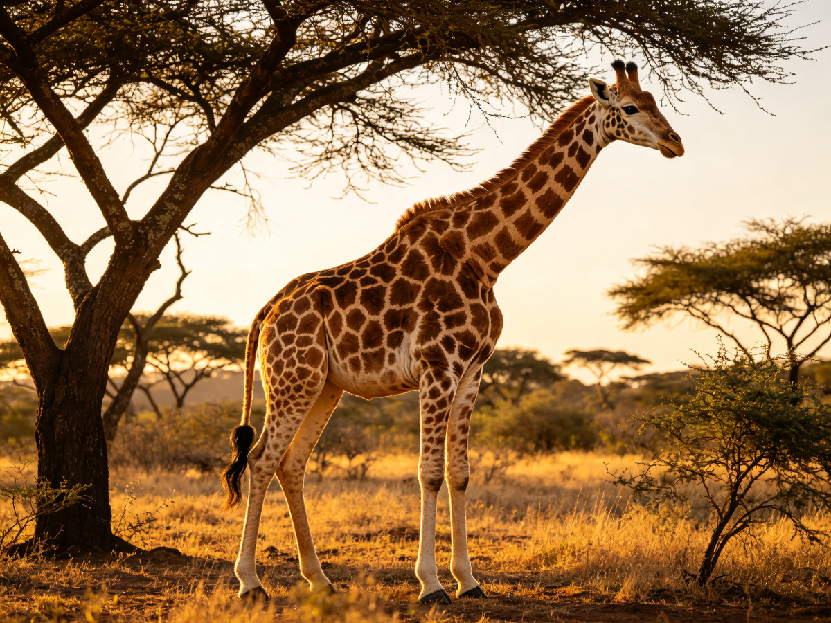 Giraffe — life-size animatronic animal model from SAGE