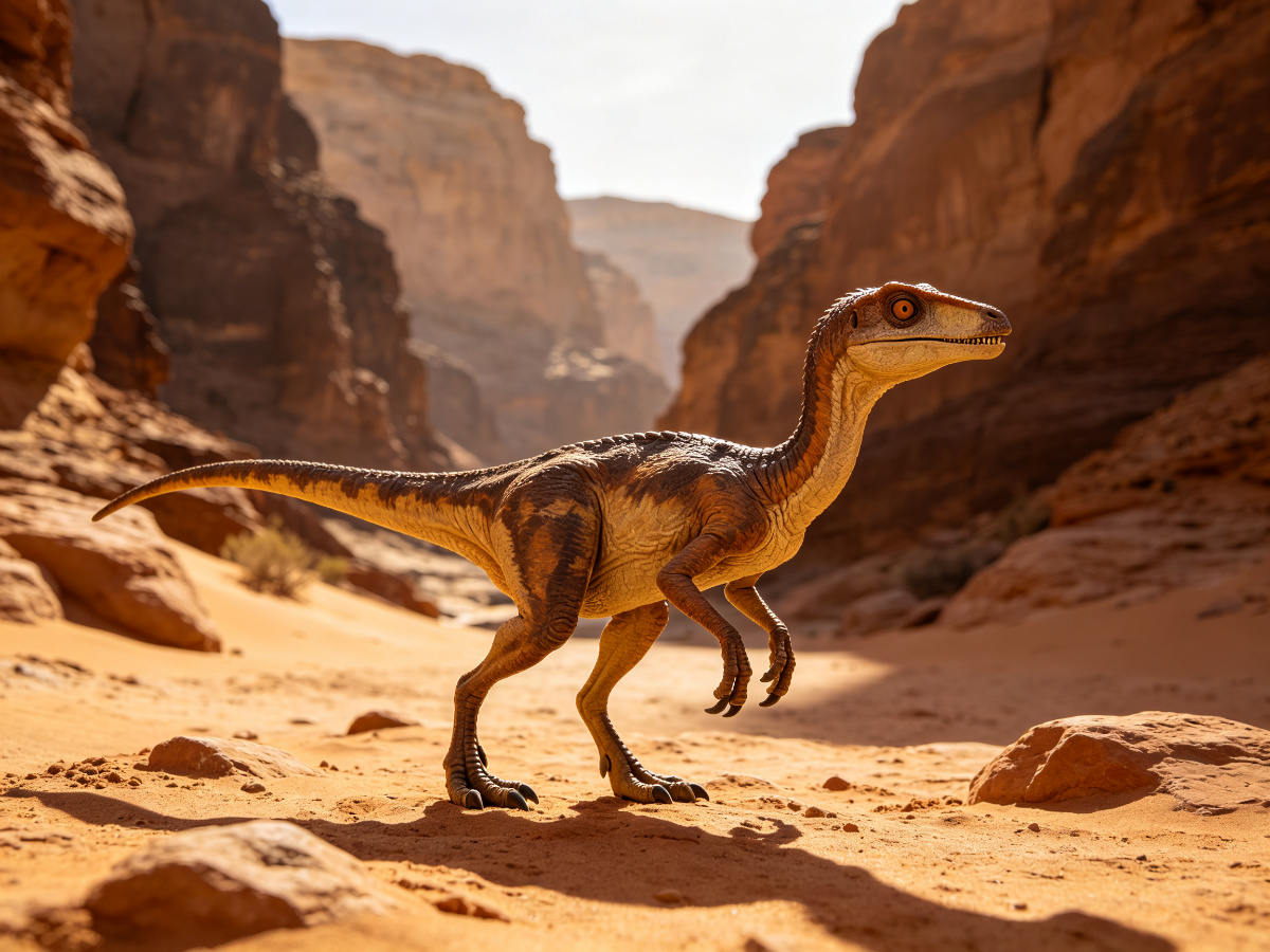Coelophysis — life-size animatronic dinosaur model from SAGE