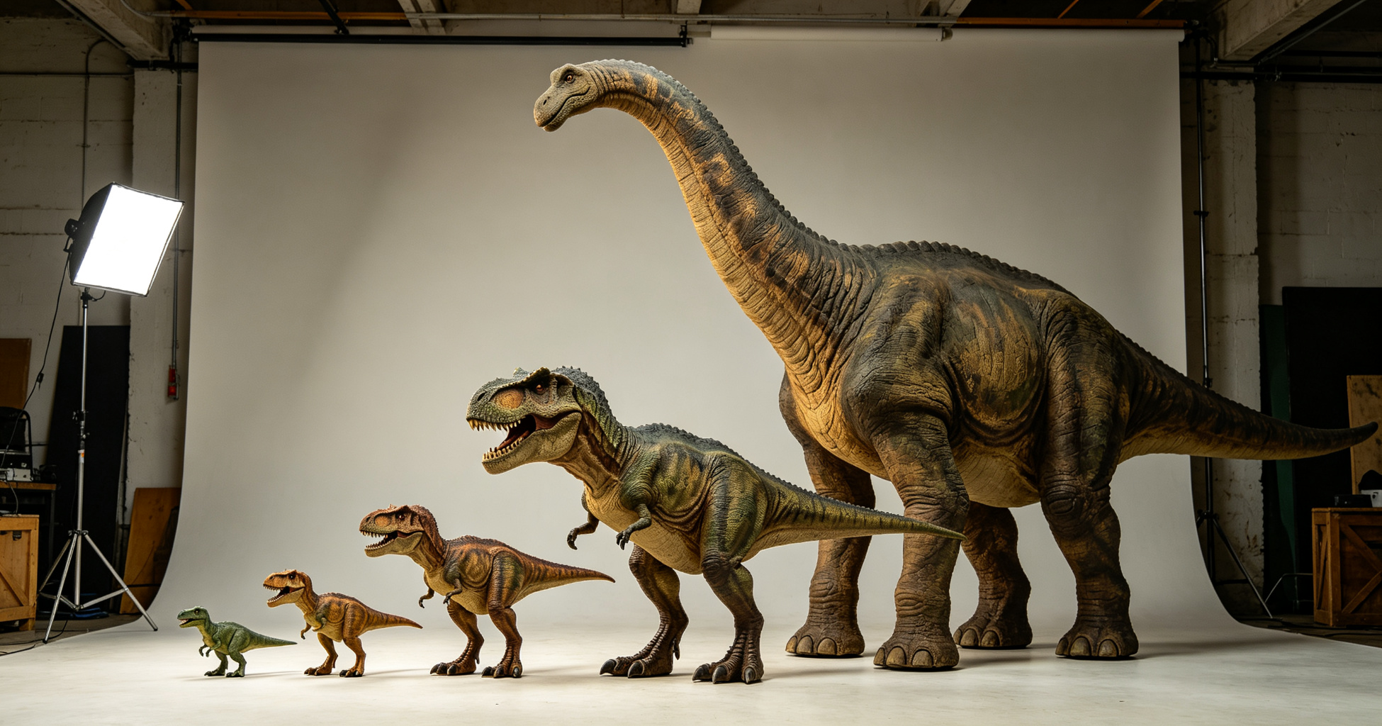 Theme park operator choosing the right animatronic dinosaur