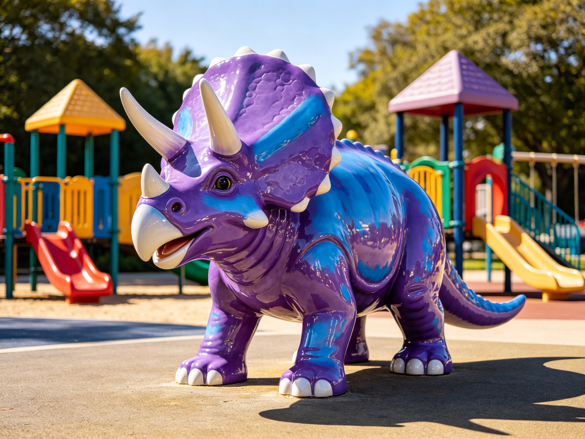 Fiberglass Triceratops Sculpture — sculpture from SAGE